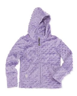Dotted Plush Hoodie, Lavender, 4 6