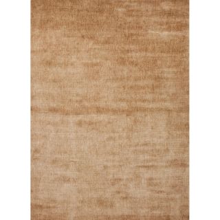 Hand loomed Solid Pattern Brown Rug (9 X 13)