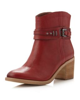 Clarnella Ankle Boot, Dark Red