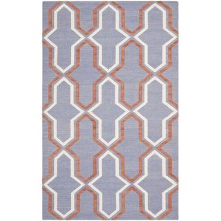 Safavieh Hand woven Moroccan Dhurrie Purple Wool Rug (10 X 14)