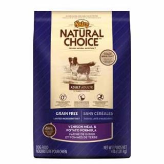 Nutro Natural Choice Grain Free Limited Ingredient Diet Venison Meal & Potato Adult Dry Dog Food, 4 lbs.