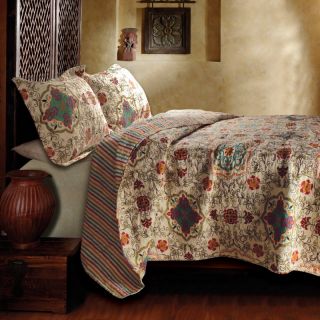 Greenland Home Fashions Esprit Spice Quilt Set   GL 1204PMSQ, Full/Queen