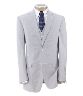 Tailored Fit Tropical Blend 2 Button Suit Vested with Plain Front Extended JoS.