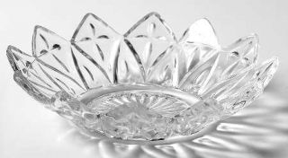 Federal Glass  Petal Clear 5 Round Bowl   Pressed Design,Clear