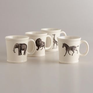 Animal Inspiration Mugs, Set of 4   World Market
