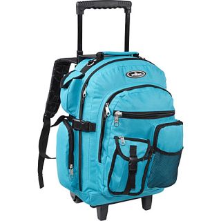 Deluxe Wheeled Backpack Turquoise   Everest Wheeled Backpacks