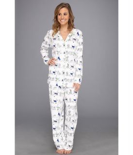 Carole Hochman Clustered Daisies Pajama Set Womens Pajama Sets (White)