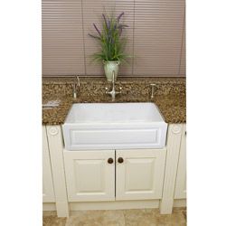 Fireclay French 29 inch White Farmhouse Kitchen Sink (WhiteDimensions 29 inches width x 19.5 inches depth x 10 inches heightModel number FC3018SANumber of boxes this will ship in 1Assembly required No )
