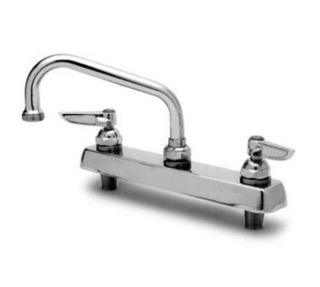 T&S Brass Faucet Workboard, Deck Mount, 4 in Center, 2 in L IPS, Chrome Plated
